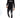 Men's Zane black washed slim-fit jeans with knee distressing, paired with white sneakers for a trendy streetwear look.