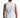 Back view of a man in the Good Things white streetwear tank and grey pants, highlighting the clean fit and ribbed texture.
