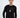 Model wearing Ever Tried black long sleeve graphic shirt with urban streetwear text on a white studio background.