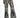 Rear view of Marlee high-waisted wide leg pants in a bold black and white geometric tribal print.