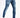 Men's Tristan super skinny jeans in a blue wash with vintage fading, distressing, and whiskering on the thighs.