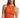 Close-up of a woman in the orange Mara ribbed crop tank top featuring a front zipper and sleek, sleeveless design.