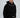 Model in Smile More Hoodie, a black oversized streetwear hoodie with white embroidery on the neckline and pocket.