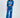 Blue Clan Pants Set featuring a cropped V-neck sweatshirt and wide-leg joggers with white Clan Fraser graphic print.