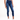Model wearing Noelle high-waisted skinny jeans in dark blue wash with cropped hem and front pockets.