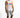 Man in a white Good Things graffiti graphic tank top and distressed grey denim shorts, a streetwear lifestyle look.