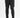 Men’s Ronald slim fit black streetwear pants featuring vertical silver zipper side pockets and tapered legs.